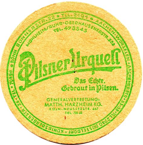 plzen pl-cz urquell das echte 1fbg 7b (rund215-harzheim-gr�n)